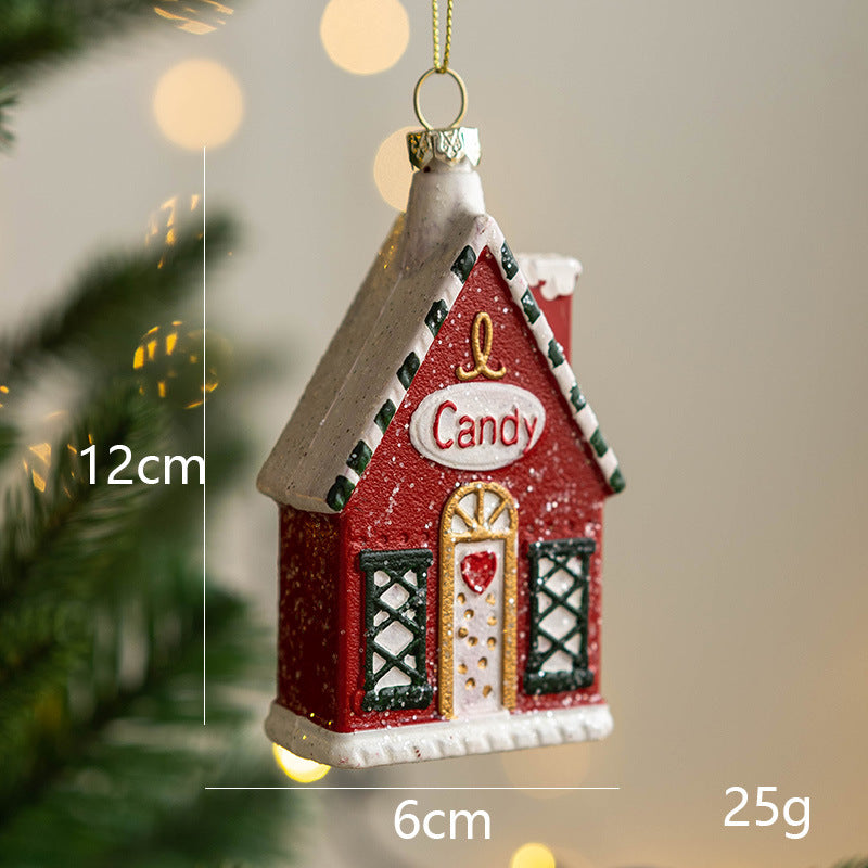 Sparkly Hanging Ornaments with String, Bulk Christmas Tree Decorations, Car and House, Holiday Party Supplies