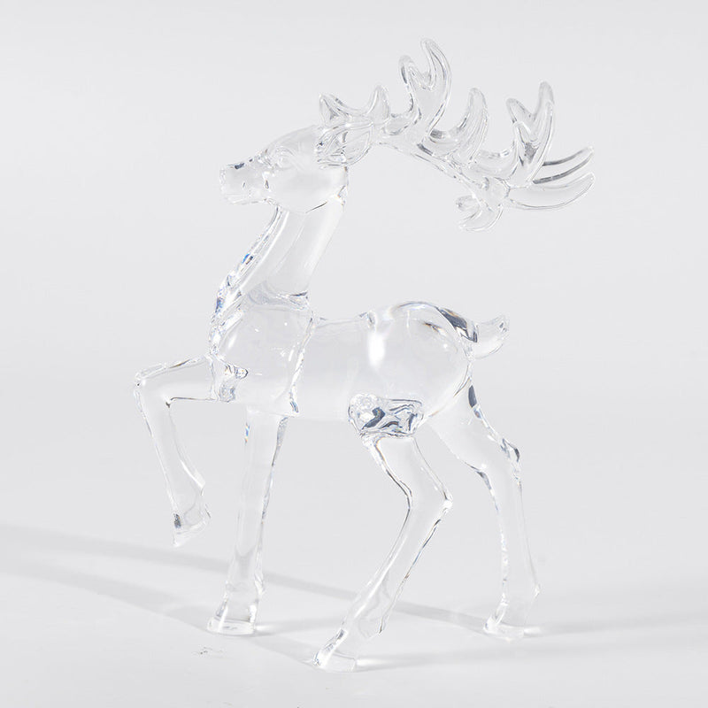 Bulk Transparent Deer and Turtle Christmas Ornaments, Clear Holiday Tabletop Decorations, Party Centerpiece Gifts, Wholesale Set