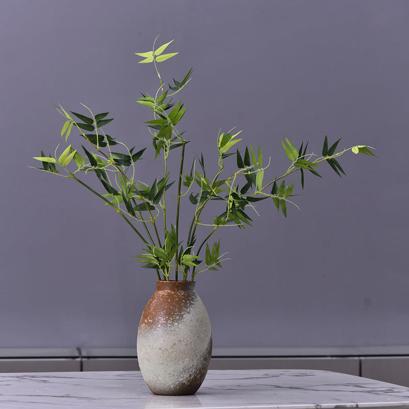 32 Inch Artificial Bamboo Leaves Stems Spray, 10 Pcs Greenery Branches for Floral Arrangements