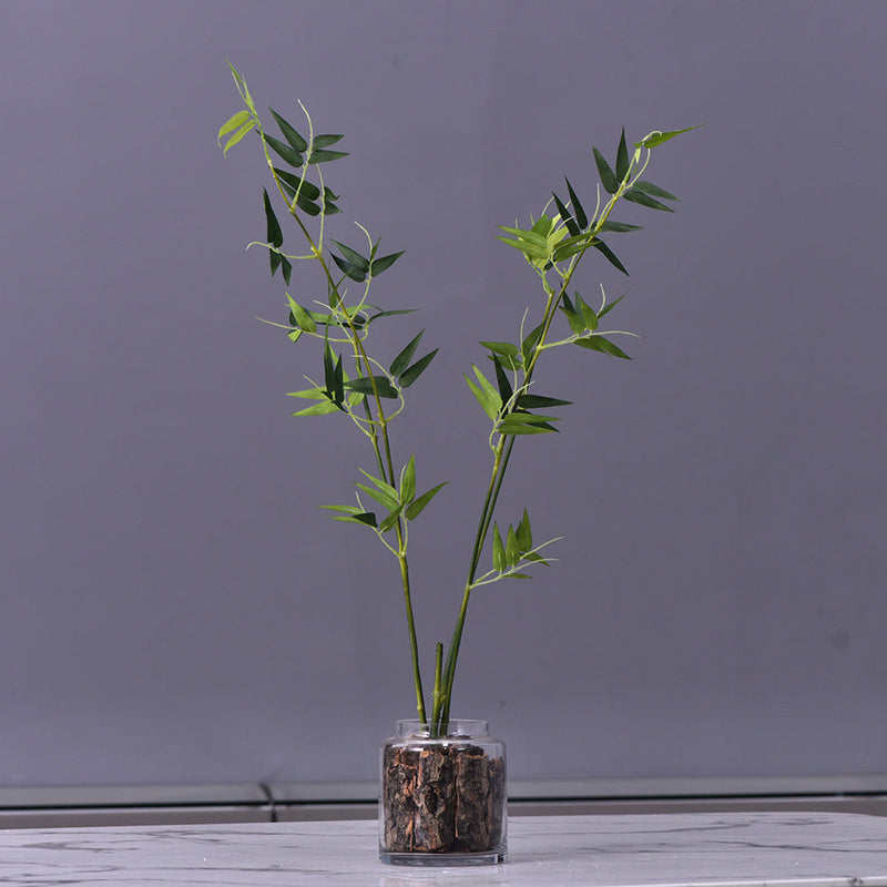 32 Inch Artificial Bamboo Leaves Stems Spray, 10 Pcs Greenery Branches for Floral Arrangements