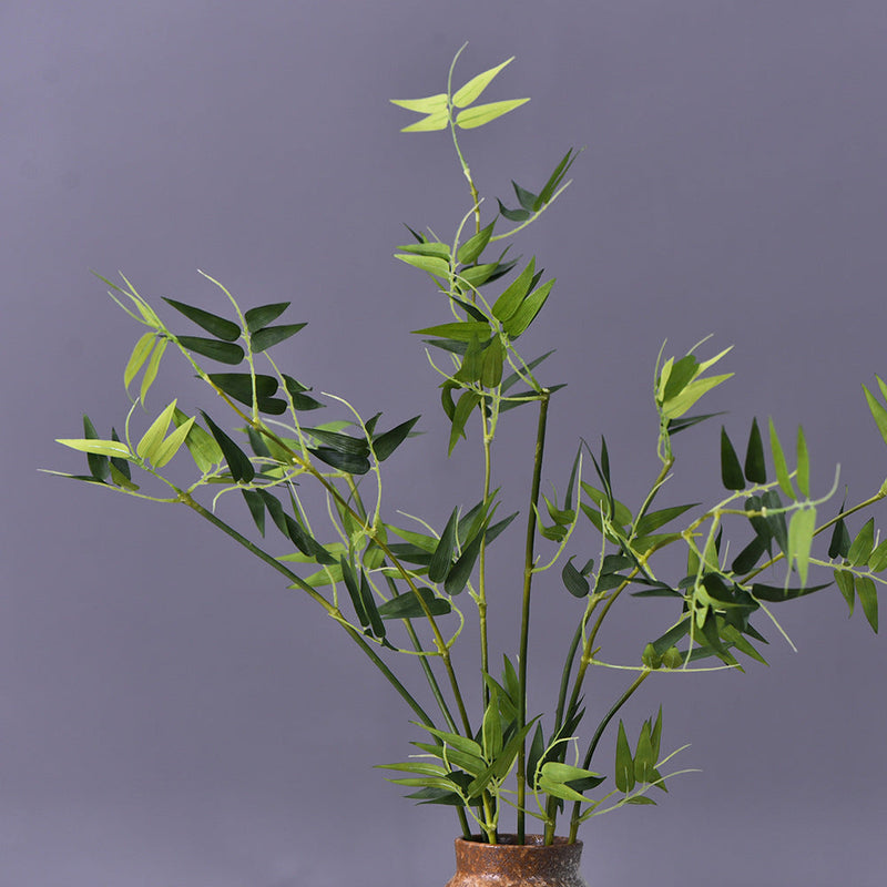 32 Inch Artificial Bamboo Leaves Stems Spray, 10 Pcs Greenery Branches for Floral Arrangements