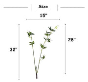32 Inch Artificial Bamboo Leaves Stems Spray, 10 Pcs Greenery Branches for Floral Arrangements