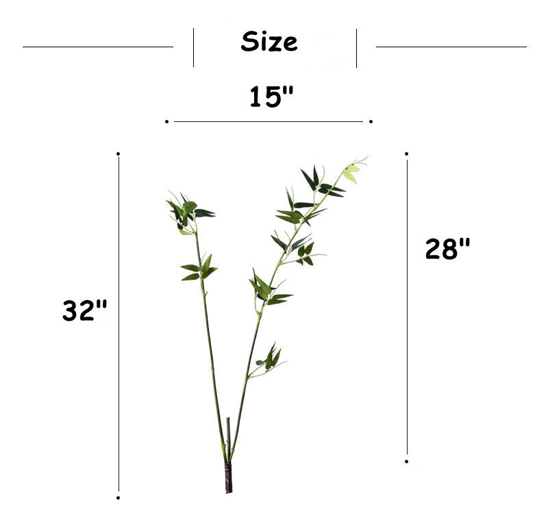 32 Inch Artificial Bamboo Leaves Stems Spray, 10 Pcs Greenery Branches for Floral Arrangements
