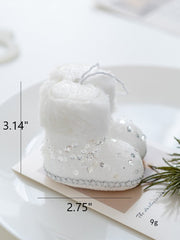White Christmas Glitter Balls Ornaments Bulk Pack, 12 Pcs, Hanging Holiday Decor