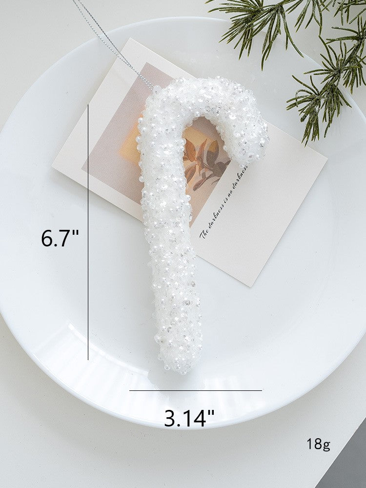 White Christmas Glitter Balls Ornaments Bulk Pack, 12 Pcs, Hanging Holiday Decor