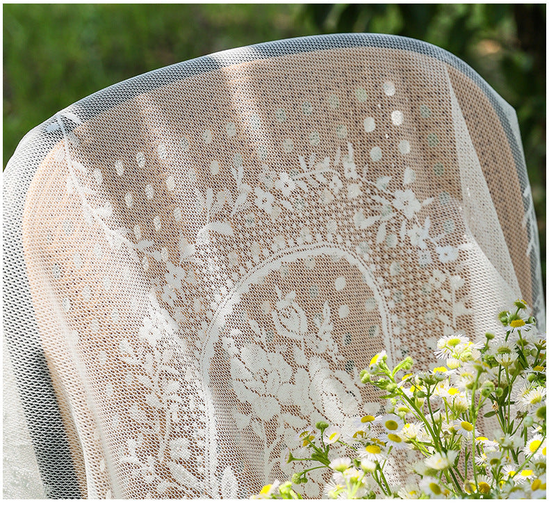 Bulk White Lace Tablecloths with Flower for Table Wholesale