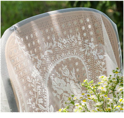 Bulk White Lace Tablecloths with Flower for Table Wholesale