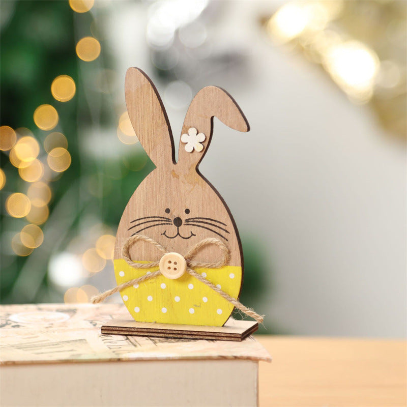 10 Pcs Cartoon Rabbit Ornaments for Desktop Decor, Easter and Christmas Crafts, Bulk Artificial Figurines