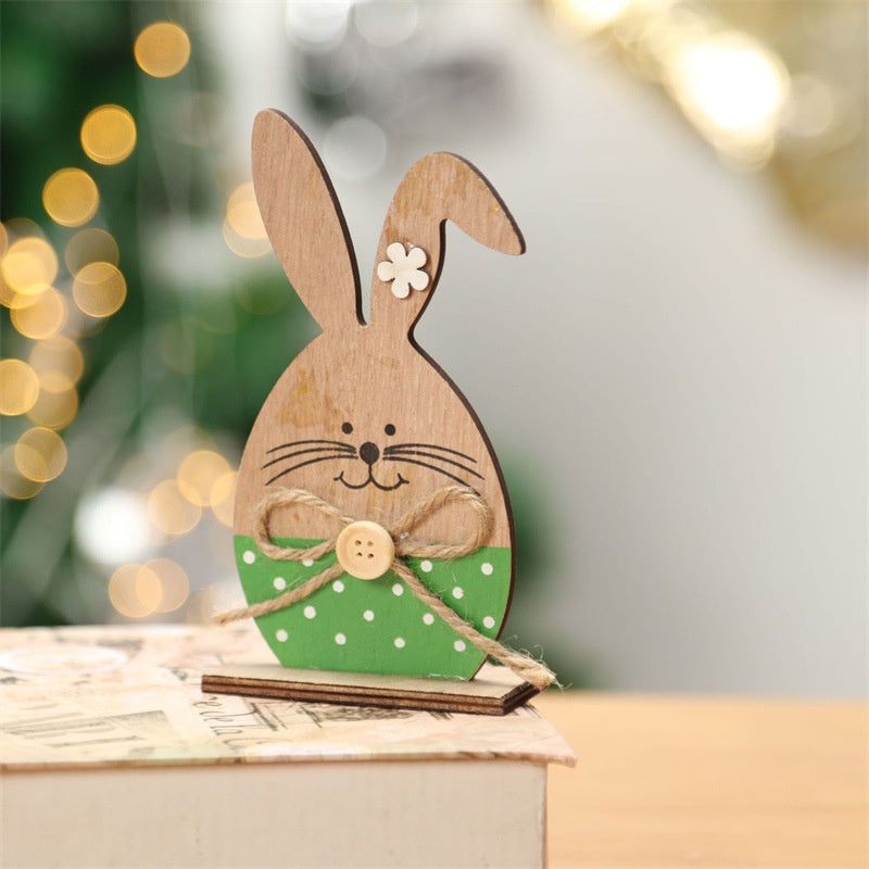 10 Pcs Cartoon Rabbit Ornaments for Desktop Decor, Easter and Christmas Crafts, Bulk Artificial Figurines