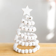 Wooden Bead Christmas Tree Tabletop Centerpiece Ornament Holiday Decoration Bulk Quantity