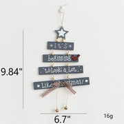 Wooden Pendant Wall Hanging Ornaments for Christmas Tree and New Year Party Decorations, Bulk Set