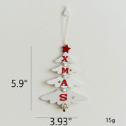 Wooden Pendant Wall Hanging Ornaments for Christmas Tree and New Year Party Decorations, Bulk Set
