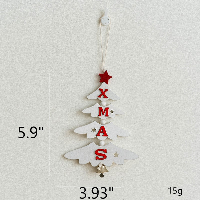 Wooden Pendant Wall Hanging Ornaments for Christmas Tree and New Year Party Decorations, Bulk Set