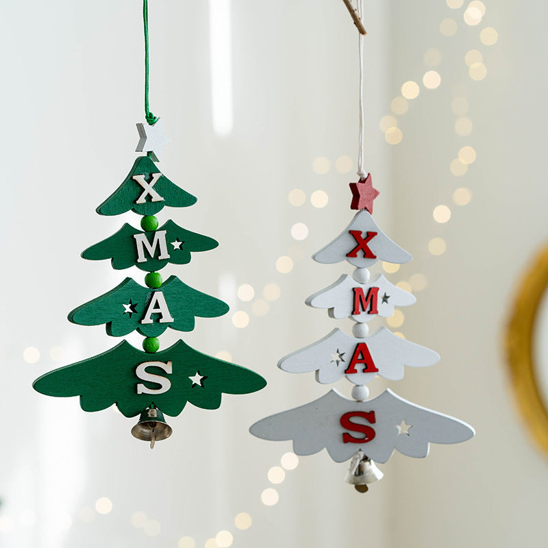 Wooden Pendant Wall Hanging Ornaments for Christmas Tree and New Year Party Decorations, Bulk Set