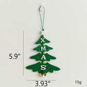 Wooden Pendant Wall Hanging Ornaments for Christmas Tree and New Year Party Decorations, Bulk Set