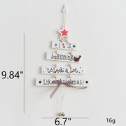 Wooden Pendant Wall Hanging Ornaments for Christmas Tree and New Year Party Decorations, Bulk Set
