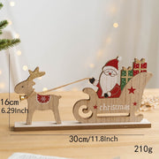 Wooden Christmas Tabletop Decorations Bulk Set for Home Office Party Centerpieces