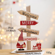 Wooden Christmas Tabletop Decorations Bulk Set for Home Office Party Centerpieces