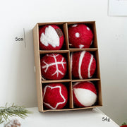 Snowman Wool Felt Ball Pom Poms Hanging Ornaments for Christmas Tree Holiday Decor, Bulk Quantity