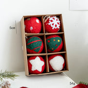 Snowman Wool Felt Ball Pom Poms Hanging Ornaments for Christmas Tree Holiday Decor, Bulk Quantity