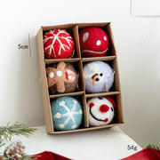 Snowman Wool Felt Ball Pom Poms Hanging Ornaments for Christmas Tree Holiday Decor, Bulk Quantity