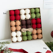 Snowman Wool Felt Ball Pom Poms Hanging Ornaments for Christmas Tree Holiday Decor, Bulk Quantity