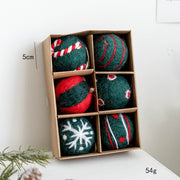 Snowman Wool Felt Ball Pom Poms Hanging Ornaments for Christmas Tree Holiday Decor, Bulk Quantity