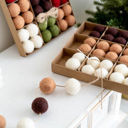 Snowman Wool Felt Ball Pom Poms Hanging Ornaments for Christmas Tree Holiday Decor, Bulk Quantity