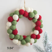 Bulk Wool Felt Christmas Tree Ornaments 20 Pcs Pom Pom Garland Balls Hanging Wreath Decorations