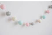 Bulk Wool Felt Christmas Tree Ornaments 20 Pcs Pom Pom Garland Balls Hanging Wreath Decorations