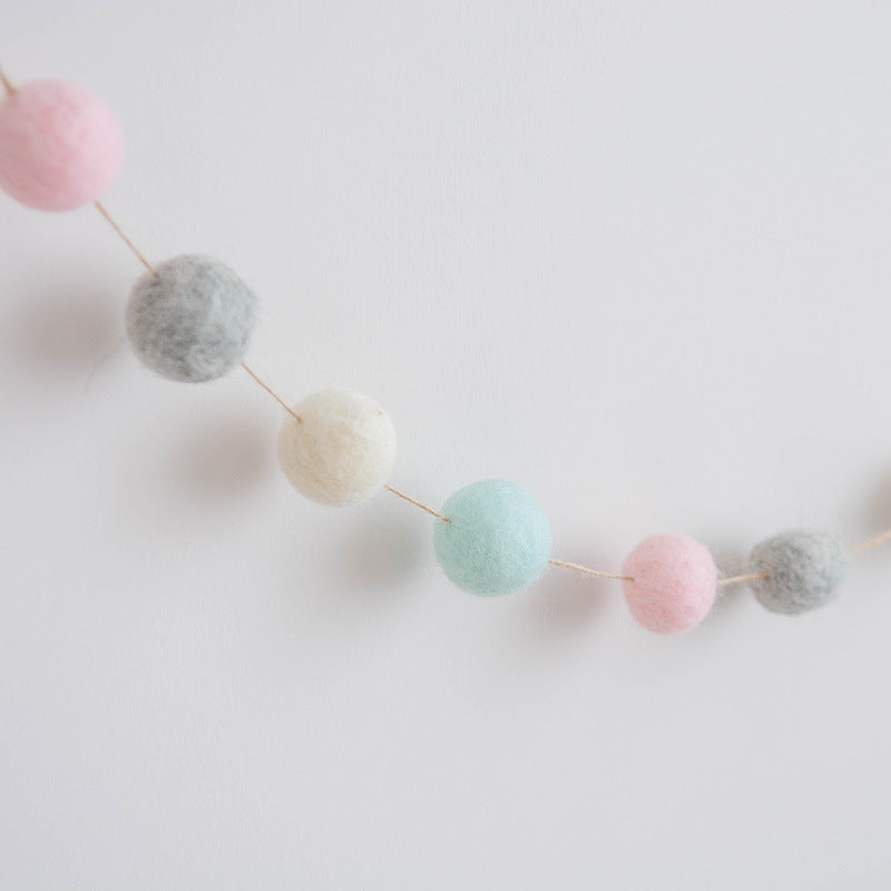 Bulk Wool Felt Christmas Tree Ornaments 20 Pcs Pom Pom Garland Balls Hanging Wreath Decorations