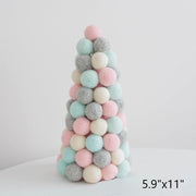Bulk Wool Felt Christmas Tree Ornaments 20 Pcs Pom Pom Garland Balls Hanging Wreath Decorations
