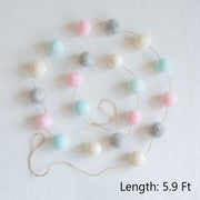 Bulk Wool Felt Christmas Tree Ornaments 20 Pcs Pom Pom Garland Balls Hanging Wreath Decorations