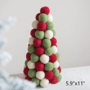 Bulk Wool Felt Christmas Tree Ornaments 20 Pcs Pom Pom Garland Balls Hanging Wreath Decorations