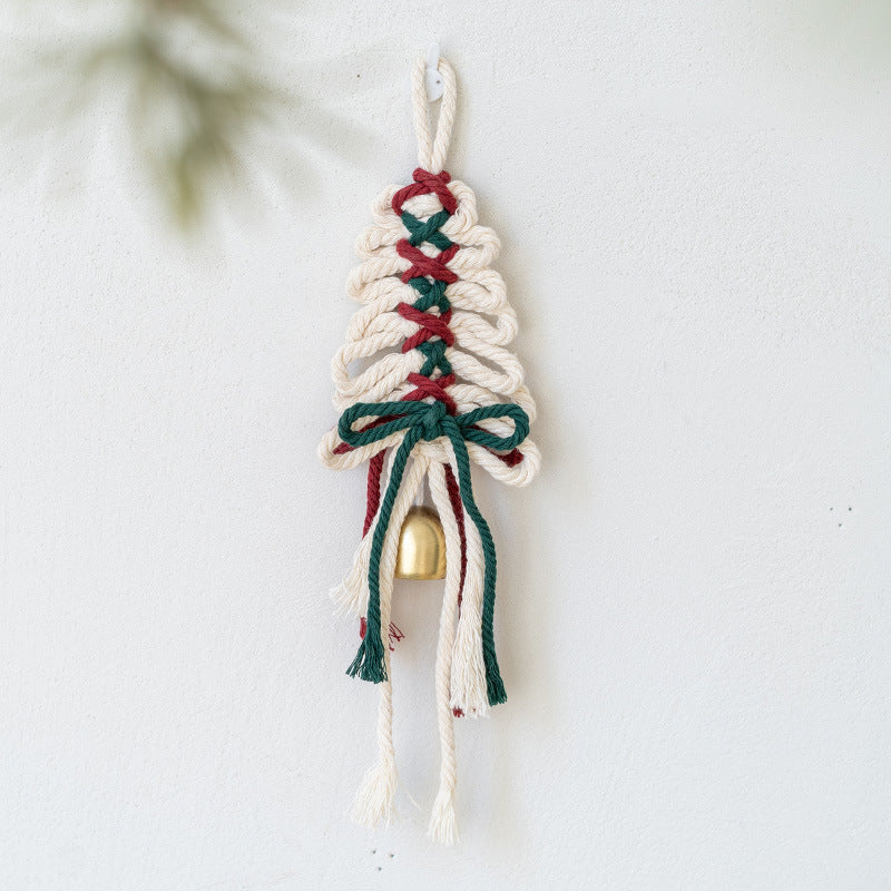 Woven Macrame Christmas Tree Wall Hanging Ornament Bohemian Style Bulk Wholesale