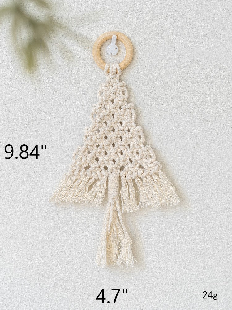 Woven Macrame Christmas Tree Wall Hanging Ornament Bohemian Style Bulk Wholesale