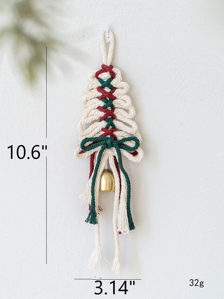 Woven Macrame Christmas Tree Wall Hanging Ornament Bohemian Style Bulk Wholesale