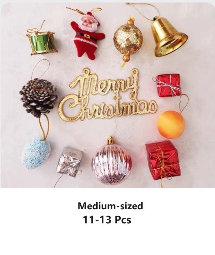 Bulk Christmas Tree Ornaments Set 50 Pcs Hanging Decorations Assorted Colors Holiday Decor