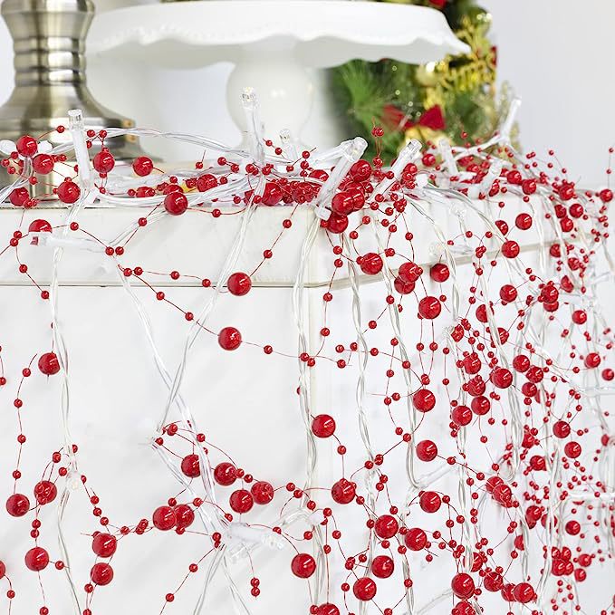 Bulk 13FT 40 LED White Pearl String Lights Battery Operated Lights for Xmas Bedroom Mantel Wedding and Party Decor Wholesale