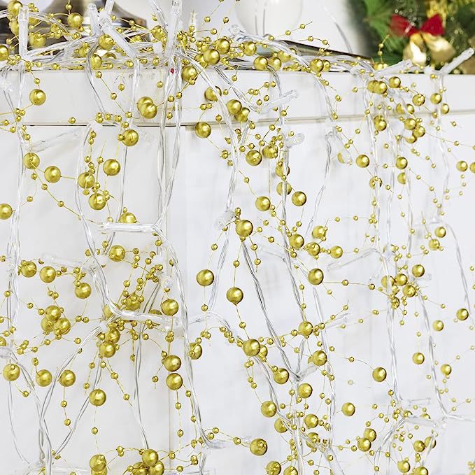 Bulk 13FT 40 LED White Pearl String Lights Battery Operated Lights for Xmas Bedroom Mantel Wedding and Party Decor Wholesale