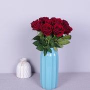 10 Pcs Artificial Silk Roses Bouquet, Bionic Flannel, for Floral Arrangement & Decor