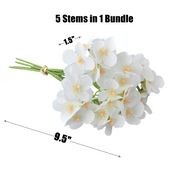 9.5 Inch Artificial Hydrangea Stems Bundle 10 Pcs Bulk for Wedding Crafts