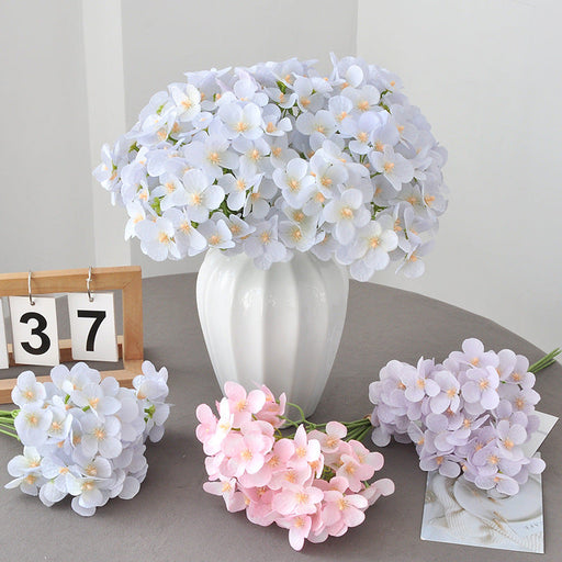 9.5 Inch Artificial Hydrangea Stems Bundle 10 Pcs Bulk for Wedding Crafts
