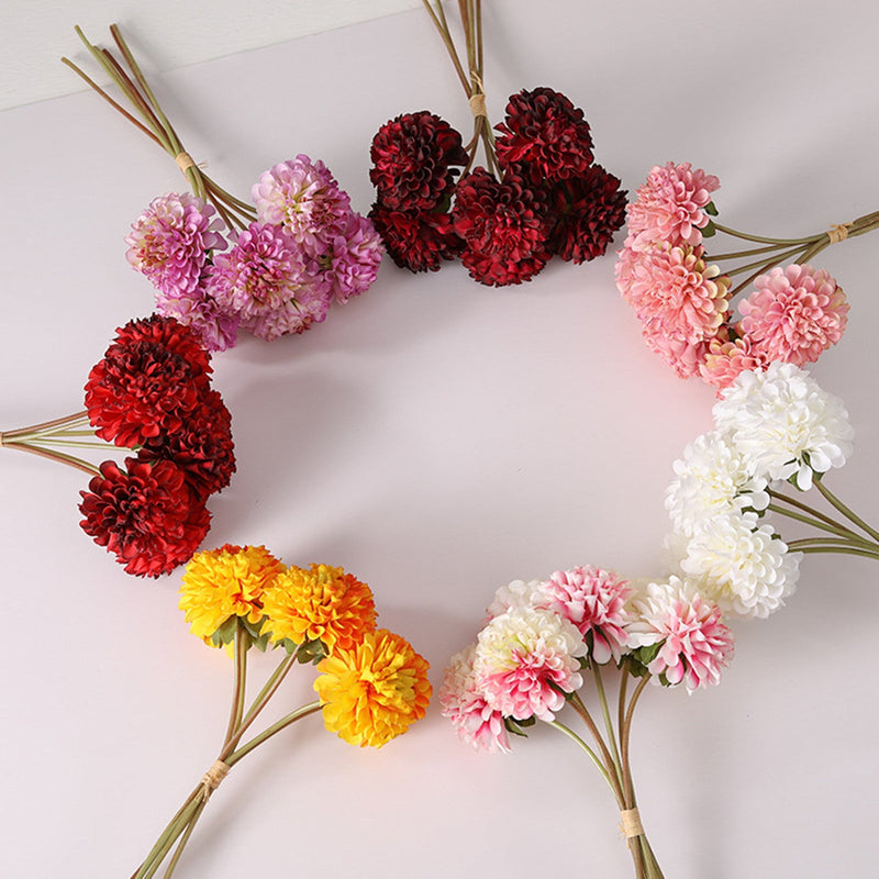 15.7 Inch Artificial Silk Chrysanthemum Bouquet – Bulk Wholesale Flowers