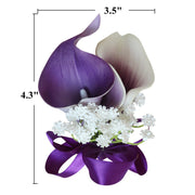 Purple Calla Lily Wrist Corsage 10 Pcs Handmade Artificial Flowers