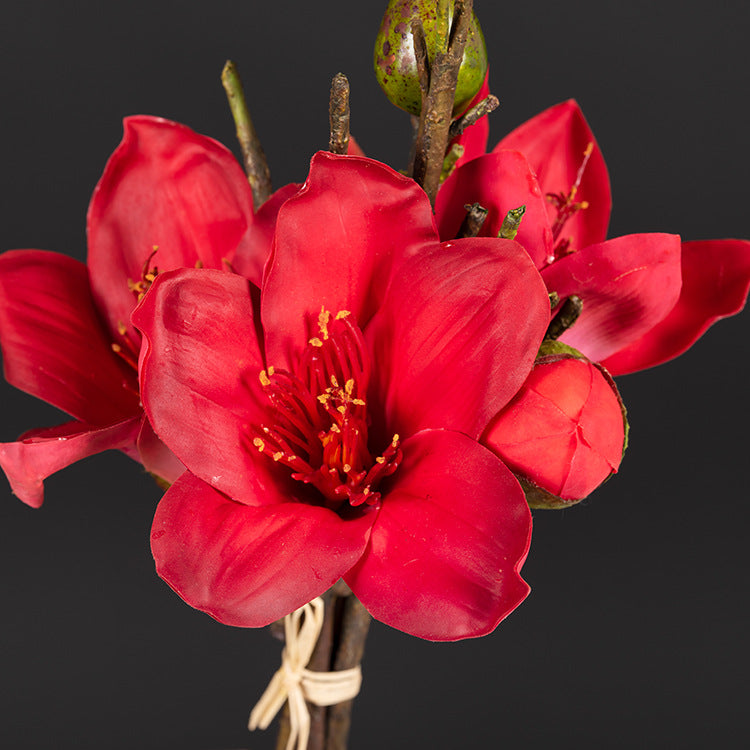 12 Inch Kapok Artificial Flower Bouquet 10 Pcs Table Centerpiece Floral Arrangement