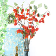 34 Inch Extra Long Stem Artificial Lantern Fruit Vine with Leaves – Bulk Floral Decoration