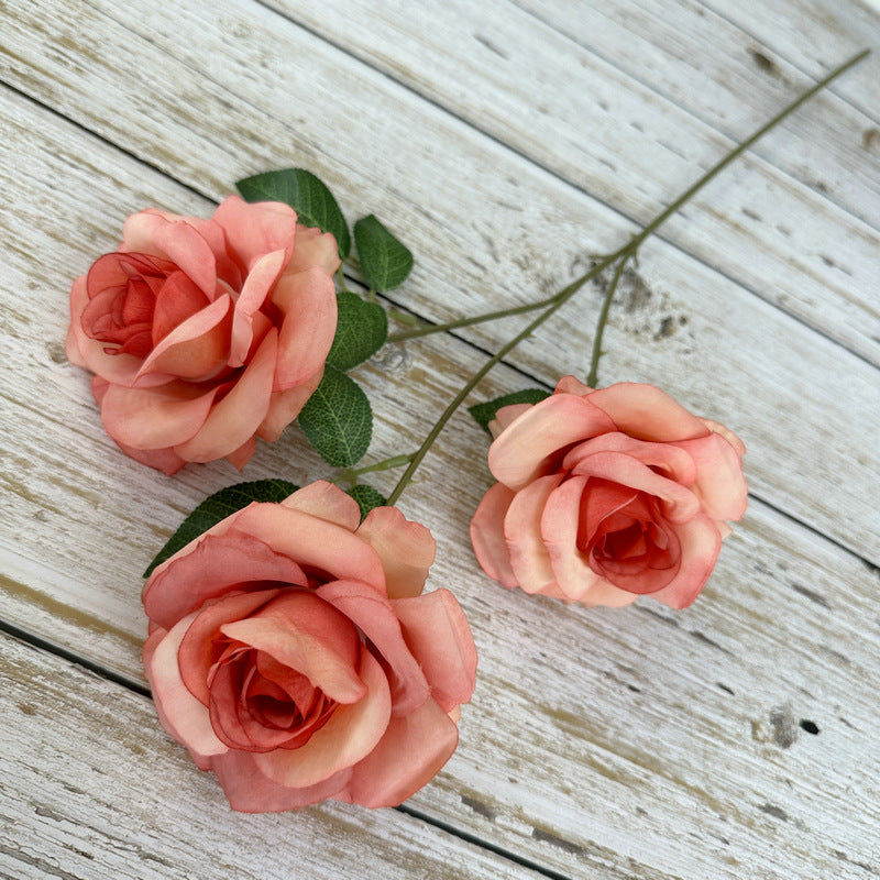 25 Inch Princess Diana Dusty Rose Silk Flower Spray Stems, 25 Pcs Artificial Bulk