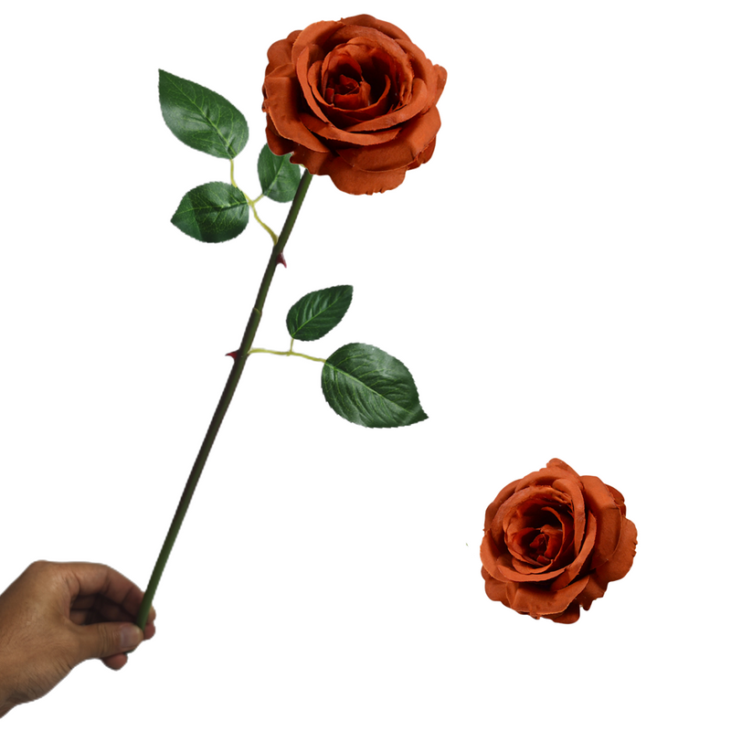 10 Pcs Artificial Silk Rose Stems, 12 Inch, Red, Wholesale Bouquet Flowers