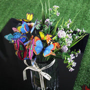 50 Pcs 2.3 Inch Artificial Butterfly Picks Assorted Colors Bulk Pack